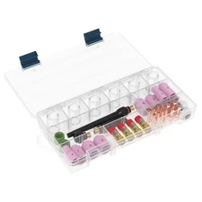 TOOLIOM 49PCS TIG Welding Torch Stubby Gas Lens Glass Cup Kit Fits WP-17/18/26