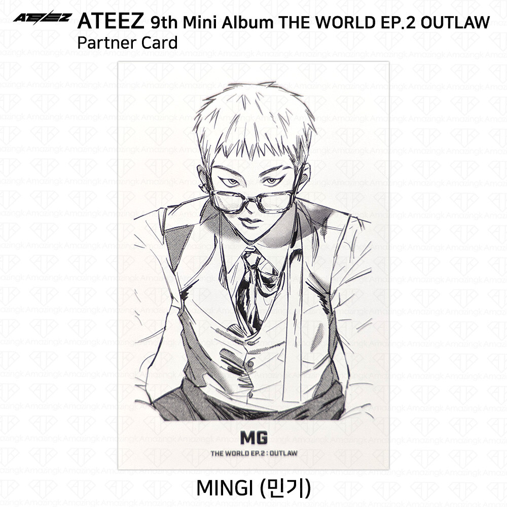 ATEEZ 9th Mini Album THE WORLD EP.2 OUTLAW Official Action Card
