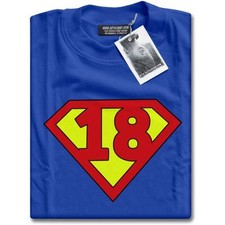 NEW Super 18 Years Old 18th Birthday Party Top Superhero Gift Present T-Shirt