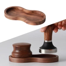 51mm/53mm/58mm Coffee Tamper Holder Filter Stand Walnut Espresso Distributor mat