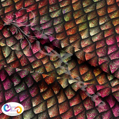 CRAFTY COTTON Dragon Scales 100% Cotton Digital Crafty Mystical Fabric Sewing 140cm