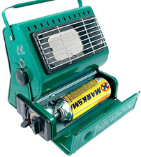 Portable Gas Heater indoor outdoor champing Compact Small + 4  GAS CANISTER  