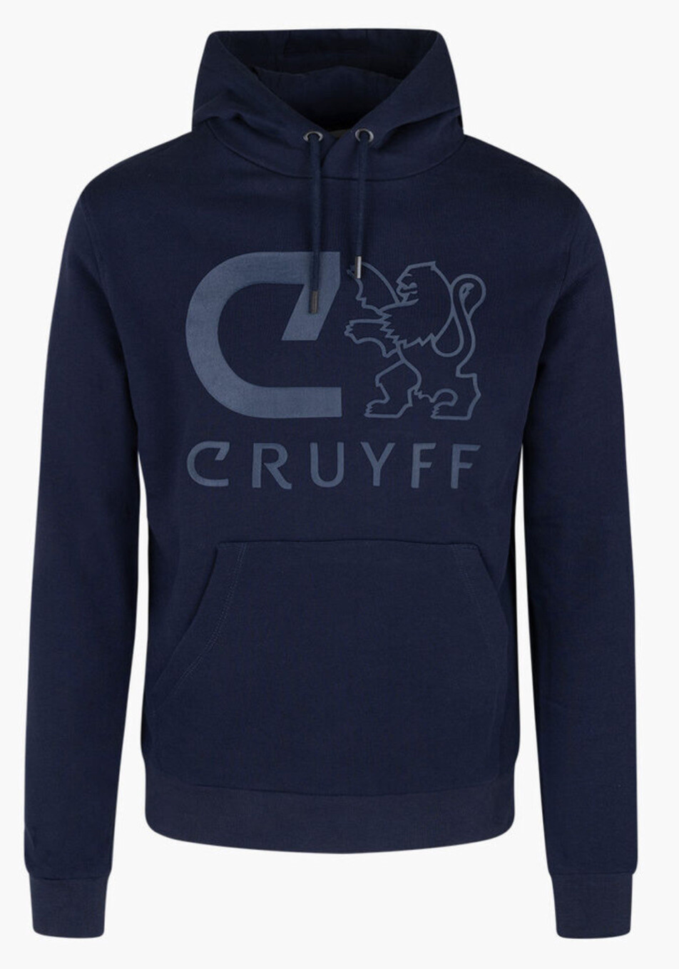 Cruyff Hernandez Sudadera con Capucha Mediana Azul Marino Bolsillo Frontal Para Hombres Deportes Informal Sudadera