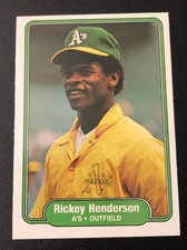 1982 Fleer Rickey Henderson #92