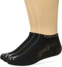 Thorlos L53406 Mens Black Low Cut Experia Mini Crew 3-Pair Pack Size XL 12-14