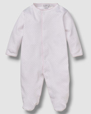 $45 Kissy Kissy Baby Girl's White Polka-Dot Print Footie One Piece Size Newborn