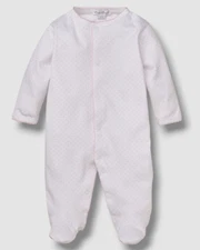 $45 Kissy Kissy Baby Girl's White Polka-Dot Print Footie One Piece Size Newborn