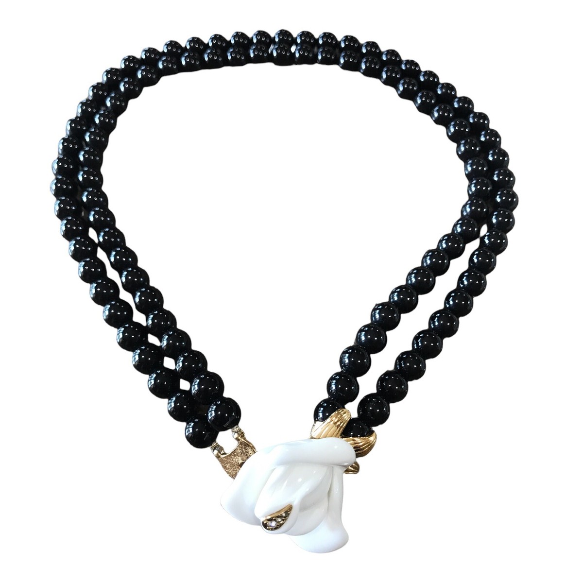 KENNETH J LANE JKL FOR AVON MIDNIGHT ROSE NECKLACE 18” | eBay