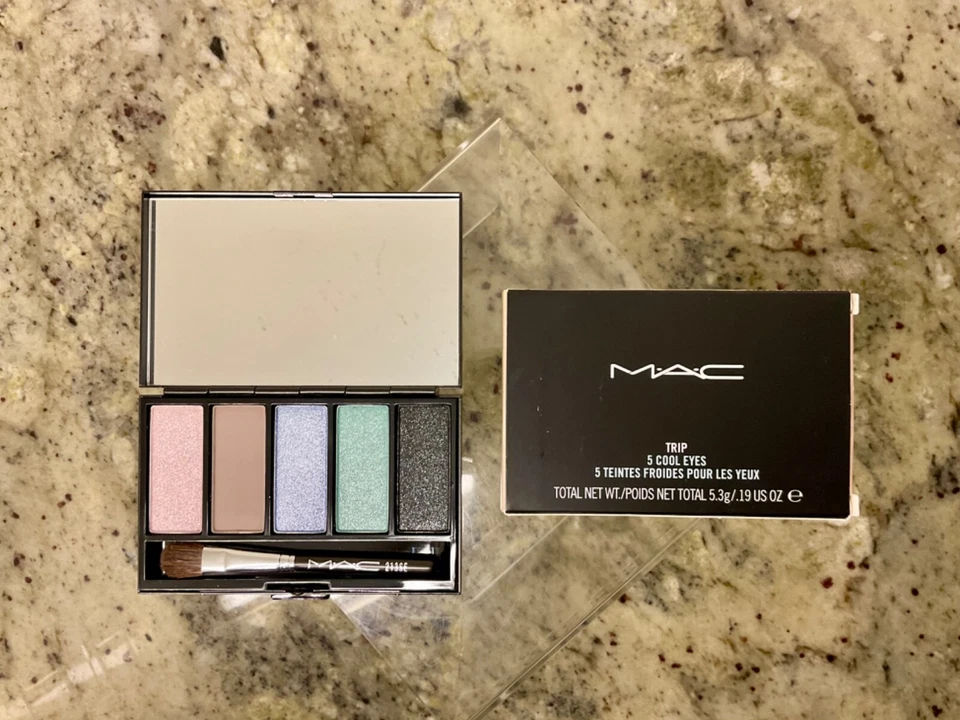 Paleta MAC Trip 5 Cool Eyes II NUEVA EN CAJA Auténtica Edición Limitada Foto 2 de 4