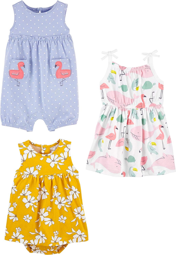 Baby-Girls 3-Pack Romper, Sunsuit and Dress - Picture 10 of 16