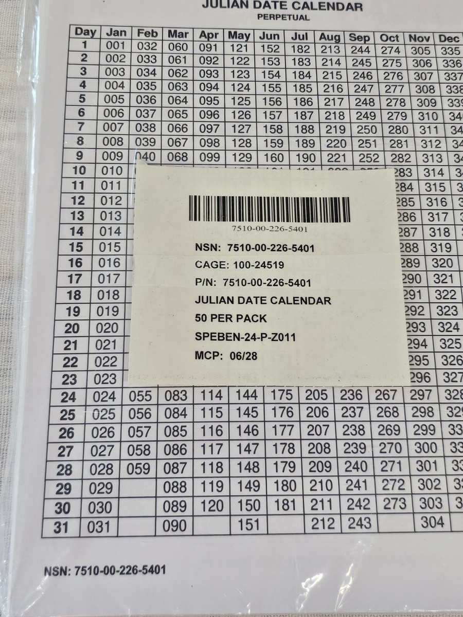 Leap Year Today's Julian Date 2019 50 Julian Date Calendar