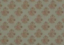 GP & J BAKER CURTAIN FABRIC DESIGN "Poppy Paisley" 3.6 METRES AQUA LINEN BLEND