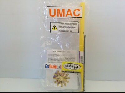 UMAC HUBBELL P41 EXCESS FLOW VALVE, SERIES 800, 1/2'' CTS .090 x 12'' LG., NIB