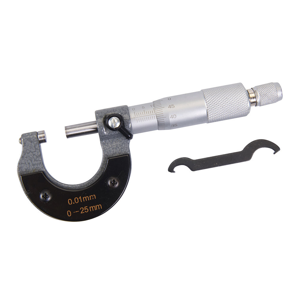 Micromètre Palmer de précision 0-25 mm avec résolution au 1/100 ème