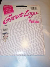 WOMENS CLASSIC NAVY HANES CONTROL TOP SHEER STOCKINGS PANTYHOSE NYLONS SIZE AB