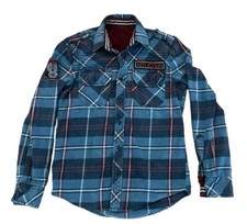 Affliction Men's Button Down Shirt Men's Small Eastside Embroidered Patches
