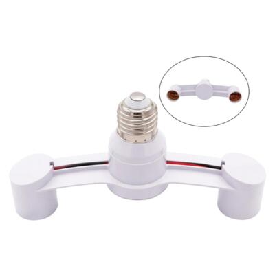 Bulb Socket Adapter E27 Splitter 2 Heads Lamp Base Converter Light Holder H F1H4