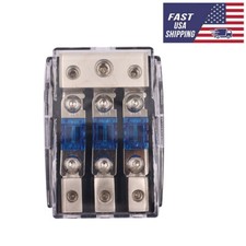 3 Way Mini ANL Blade Fuse Holder Stereo Car Audio Power Distribution Block.