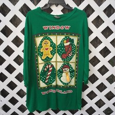 Vintage One Size Sleep Shirt Christmas PJs Night Gown Holiday Wonderland S M L