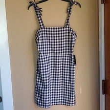 Express Gingham Casual Schoolgirl Overall Style Mini Dress New With Tags Size S