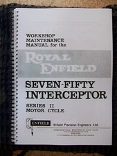  ROYAL ENFIELD 750cc INTERCEPTOR SERIES 2WORKSHOP MAINTENANCE MANUAL REPRODUCED 