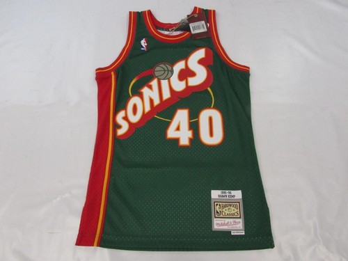 New 1995-96 Shawn Kemp #40 Supersonics Mens Mitchell & Ness Swingman Jersey$130 - Picture 9 of 12