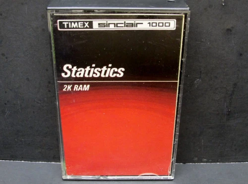 Statistics, Timex Sinclair 1000, 1982, Cassette & Manual, Never Used