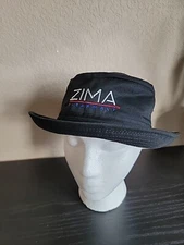 Vintage Zima Bucket Hat MEDIUM Clear Malt Alcohol Black CLEAN