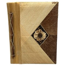 Organic Handmade Photo Album with Flower Bud Cover