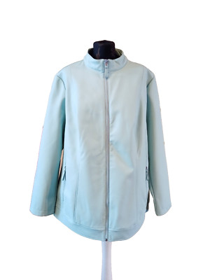 AproductZ, Sommer Jacke, gummiert, mintgrün, Gr. 48, Stehkragen, Taschen, NEU!