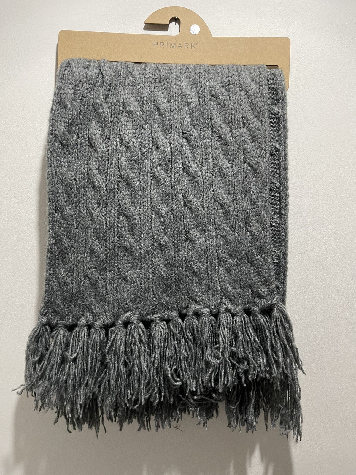 Primark Grey Thick Knitted Winter Scarf BNWT