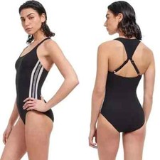 GOTTEX Size 12 Carvico Fabric Free Sport Round Neck One Piece Swimsuit UPF 50 