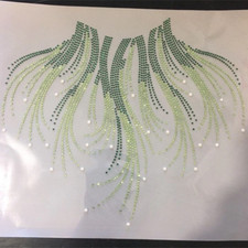 1pc Iron On Rhinestone Stickers Heat Transfer Decal Bling Patch Repair Applique