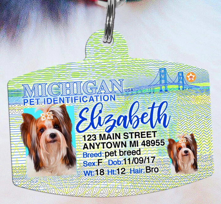 Dog tags that clearance look like license