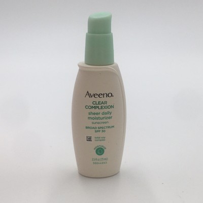 aveeno clear complexion sheer daily moisturizer