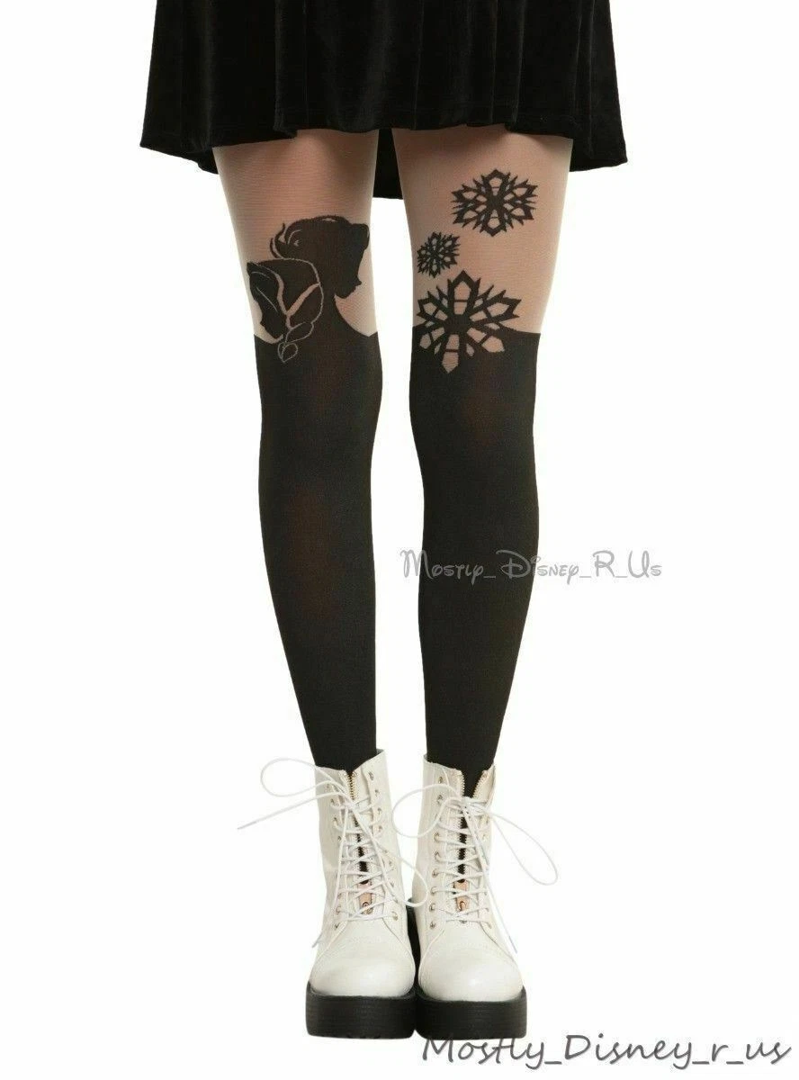 Disney Frozen Elsa Anna Design Ladies Faux Thigh High Tights