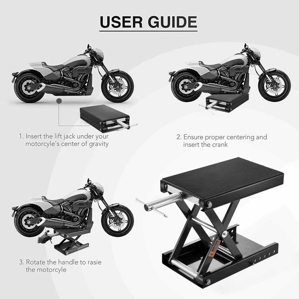 500KG Motorcycle Lift Scissor Jack Work Stand Motorbike Heavy-Duty Bike 3 Styles - image 2 of 4