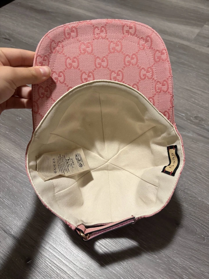 Gucci Pink GG Hat - Image 3 of 4