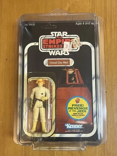 1981 Star Wars Cloud Car Pilot & Blaster W/Card Kenner
