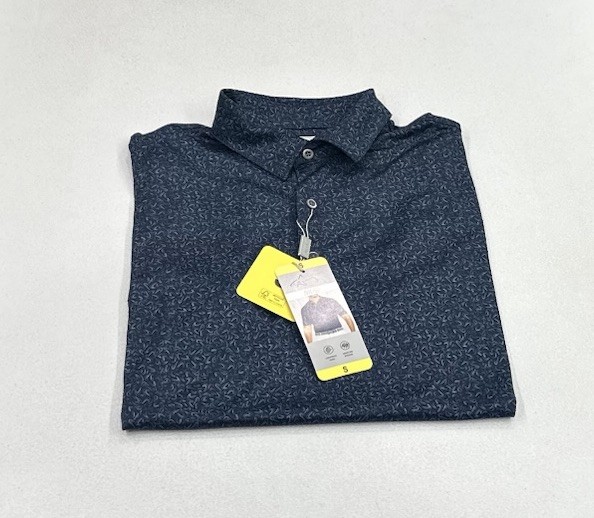 Greg Norman Men's ML75 Short Sleeve 3 Buttons Shirt, Navy, Size S