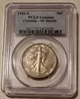 1942 S Walking Liberty Half Dollar Genuine - AU Details PCGS Toned