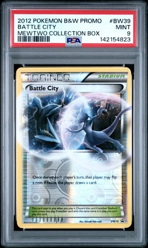 2012 POKEMON B&W PROMO MEWTWO COLLECTION BOX #BW39 BATTLE CITY PSA 9