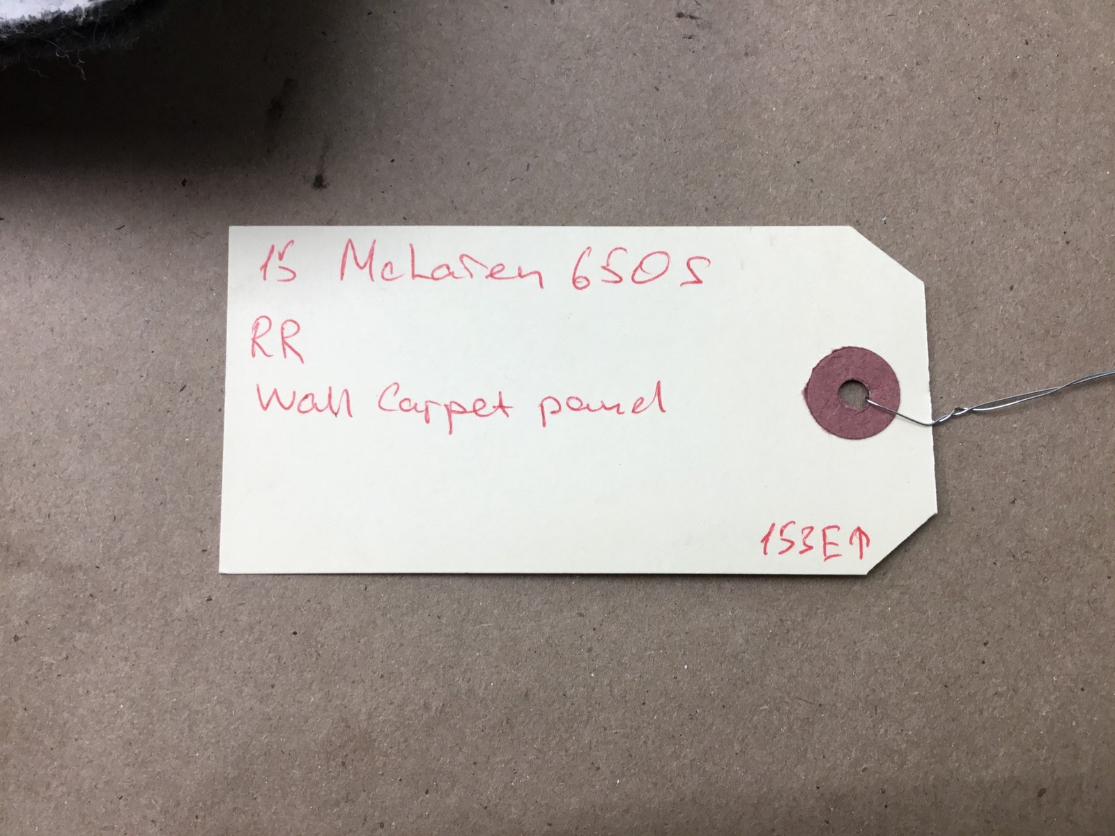 McLaren 650S 2015 Rear Wall Fuel Tank Carpet Mat Cover Panel Trim 15-17 :A