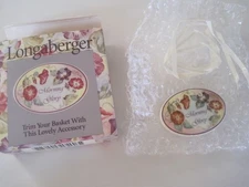 LONGABERGER TIE-ON W/ Ribbon & Box Morning Glory 2000