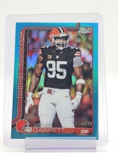 MYLES GARRETT 2025 TOPPS CHROME FOOTBALL AQUA REFRACTOR /199 #70 BROWNS Q2045