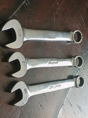 #ad Lot 3 Snap on OEX 180 OEX 160 OEX M13 Wrench Lot Snap On 1 2 9 16 amp; 13mm A $45.00