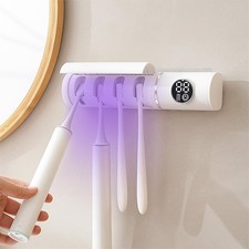 Wall Mounted Toothbrush Holder, Electric Smart Toothbrush Holders with Cleani...