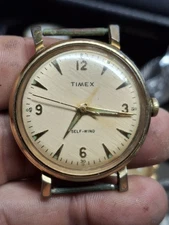Timex Viscount 1959 Gold Tone Mens Vintage 1950s Automatic Self Winding Watch...