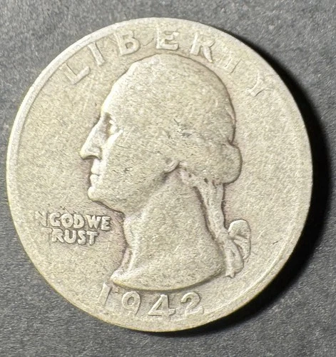 1942-S Silver Washington Quarter (Circulated) - (#4027) Very Fine Condition