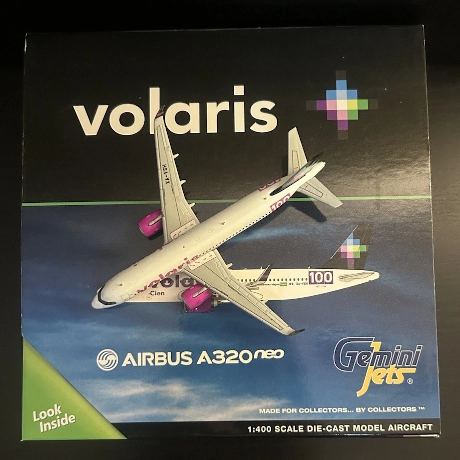 GeminiJets 1:400 Volaris Airbus A321neo XA-VSH GJVOI2123 Diecast Scale Model - Image 2 of 4